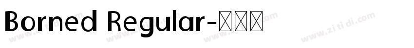Borned Regular字体转换
